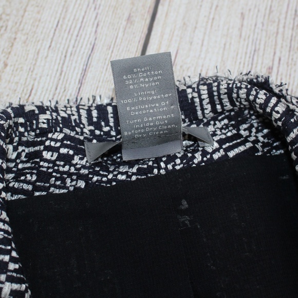 ANN TAYLOR Size 2 Blue & White Suit Blazer Jacket - Picture 7 of 8